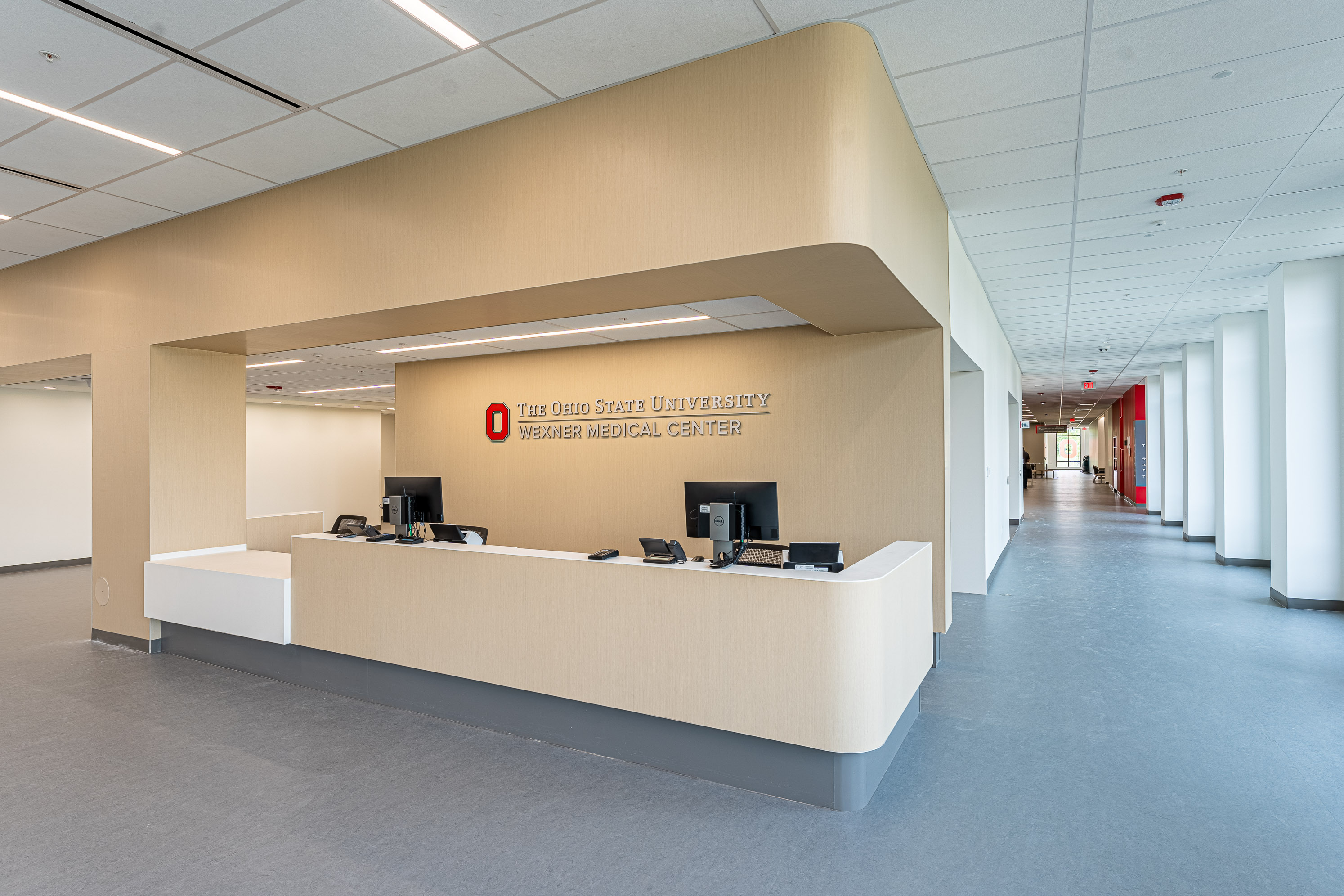 medical office building front desk lobby