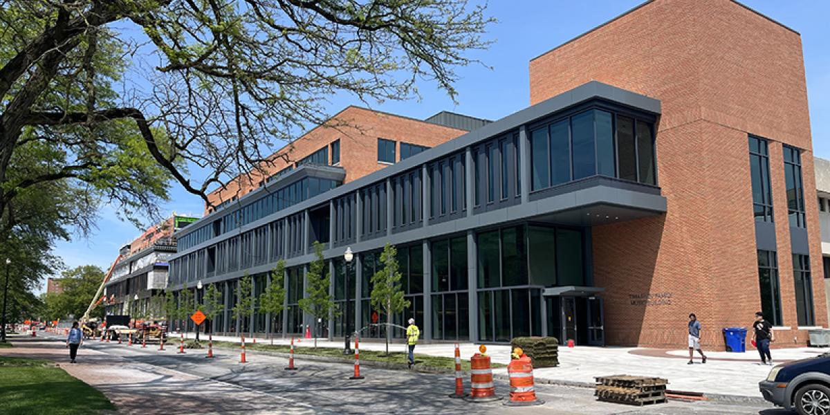 Exterior of the Department of Theatre, Film, and Media Arts building