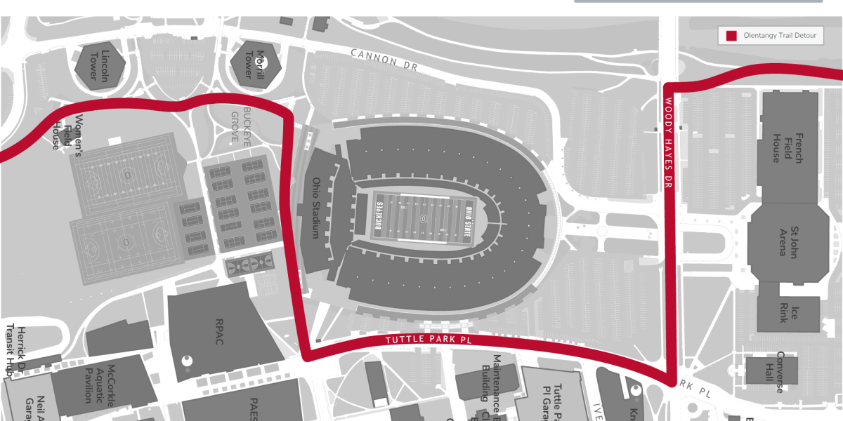 Olentangy Trail Superfest Reroute Map