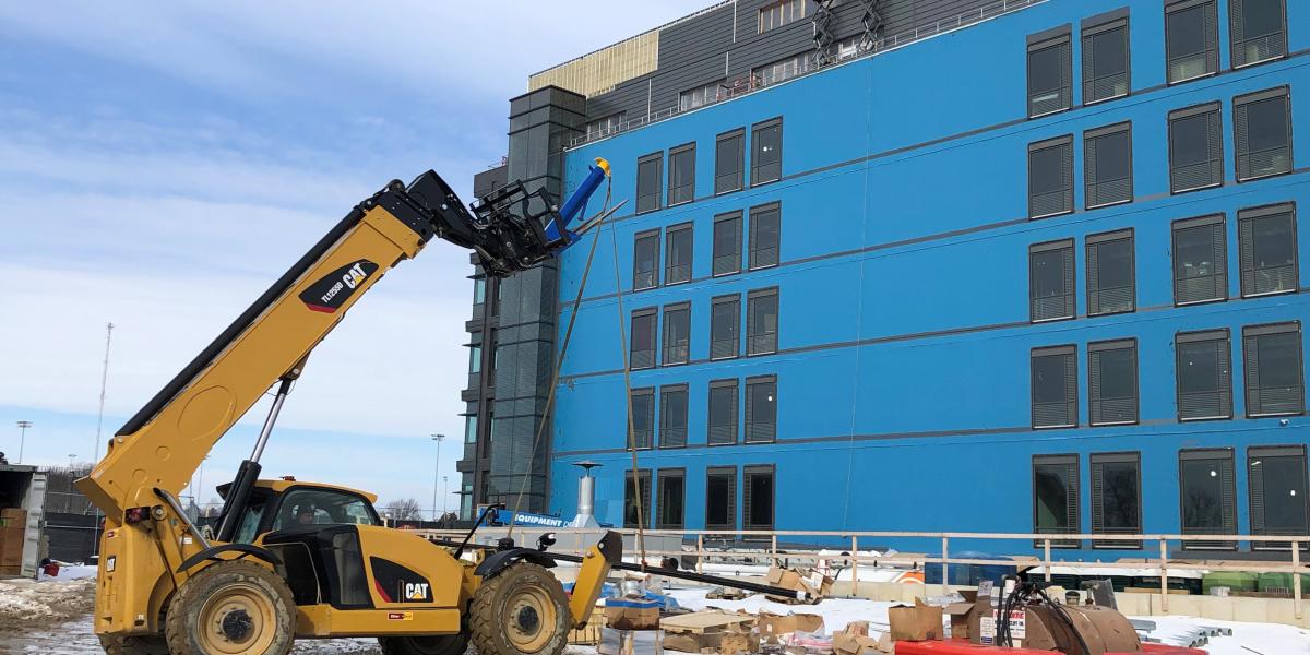 A view of the south side of the Interdisciplinary Research Facility. 