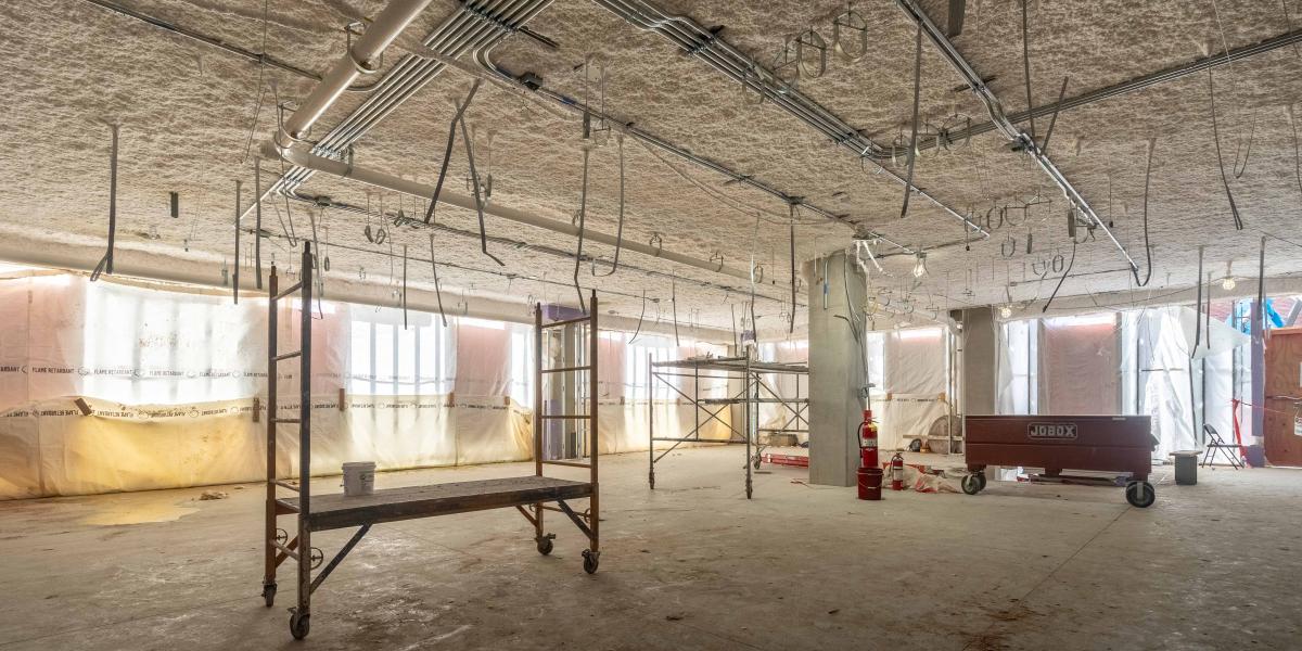 A view of the interior of the building.