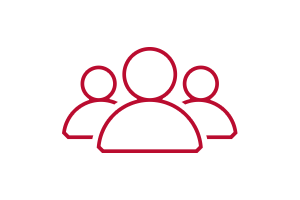 Trio of three user icons